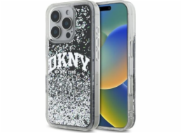 DKNY DKNY DKHCP16XLBNAEK iPhone 16 Pro Max 6.9 černo/černé pevné pouzdro Liquid Glitter Arch Logo