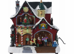 Vánoční dekorace Home Styling Collection Pohybující se vánoční scéna Santa's HQ