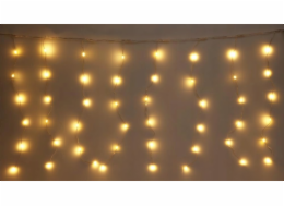 CORTINA osvětlení vánočního stromku OSVĚTLENÍ VÁNOČNÍHO STROMU SVĚTELNÁ ZÁVĚS VNĚJŠÍ/VNITŘNÍ 240 LED 600X60CM S DÁLKOVÝM OVLÁDÁNÍM TEPLÁ BÍLÁ