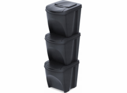 Prosperplast Sada odpadkových košů ECO SET3 Antracit ECO 25L...