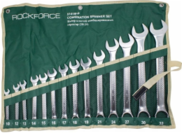 Rockforce Sada vidlicových klíčů 14 ks. (10-32 mm) na plátně