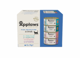 APPLAWS Fish selection multipack in broth - mokré krmivo pro kočky - 12x70g