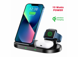 SWISSTEN bezdrátová nabíječka 3v1 station pro Apple a Samsung