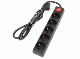 PLATINET FIESTA prodlužovací přívod 230V, 1.5m, 5 zásuvek, vypínač