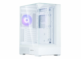 Zalman skříň P40 Prism / miniIT / 120mm ARGB fan / 2xUSB 3.0 / USB-C / panoramatická / bílá