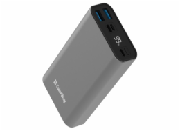 COLORWAY powerbanka/ 20 000mAh/ 2x USB QC3.0/ USB-C Power Delivery 20W/ Lighting/ LED/ Micro-USB/ Šedivá