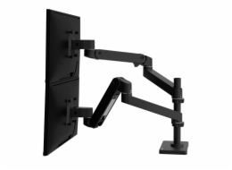 ERGOTRON LX Pro Dual Stacking Arm, stolní dvouramenný držák pro 2 monitry, černá
