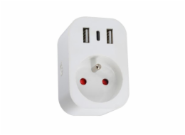 IMMAX NEO SMART chytrá vnitřní zásuvka s kolíkem (typ E)/ 16A/ 2x USB/ 1x USB-C/ Zigbee/ LIDL/ TUYA