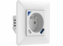 IMMAX NEO SMART chytrá vnitřní zásuvka s kolíkem (typ E)/ 16A/ 1x USB/ 1x USB-C/ PD 20W/ Zigbee/ LIDL/ TUYA