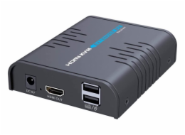 XtendLan HDMI přenos po LAN, pouze přijímač, IP/UDP, 100Mbps@1080p, přenos USB, funkce KVM