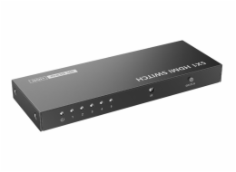 XtendLan HDMI prepínac, 5 vstupy / 1 výstup, do 4k@60Hz (2160p), dálkové ovládání (IR)