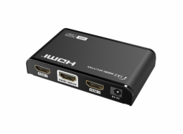 XtendLan HDMI distribucní rozbocovac, 1 vstup / 2 výstupy, 4k@60Hz