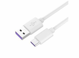 PremiumCord Kabel USB-C/M - USB 2.0 A/M, Super fast charging 5A, bílý, 0,5m