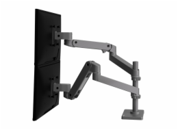 ERGOTRON LX Pro Dual Stacking Arm, stolní dvouramenný držák pro 2 monitry, šedá