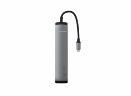 Epico 6v1 Slim Hub 8K s USB-C konektorem - šedá