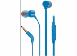 JBL Tune 110 - blue (Pure Bass, plochý kabel, mikrofon)