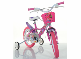 BIMBO_ BIKE Dětské kolo Bimbo Bike Butterfly, růžové, 14"