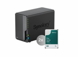 Synology DiskStation DS224+, 2-bay NAS, včetně 2ks HDD 8TB  (HAT3310-8T), CPU J4125, RAM 2GB, 2x GLAN