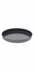 Forma na koláč de Buyer, 4705.24, kulatá, žlábkovaná, pevné dno, železný materiál, nepřilnavá, průměr 24 cm