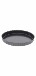 Forma na koláč de Buyer, 4705.32, žlábkovaná, pevné dno, železný materiál, nepřilnavá, průměr 32 cm