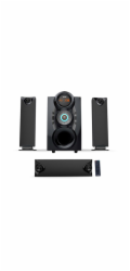 Reproduktorový systém AKAI, SS028A-3208C 3.1, dálkové ovládání, podpora USB, čtečka SD karet, FM rádio, 45 W+3 x 10 W