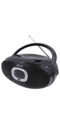 CD přehrávač AKAI, BM004A-614, bluetooth, AM/FM rádio, LCD displej, USB, CD, 2 x 1 W RMS