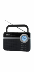 Rádio AKAI, PR006A-471U, přenosné, FM tuner s PLL, LCD displej, AUX-IN, RMS výkon 0,8 W