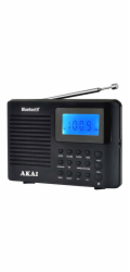 Rádio AKAI, APR-400, přenosné, bluetooth, AM/FM, 3xAAA