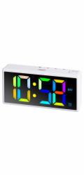 Digitální budík Trevi, EC 886 WH, digitální budík multi LED, vyzvánění, stmívač jasu