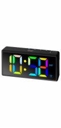 Digitální budík Trevi, EC 886 BK, digitální budík multi LED, vyzvánění, stmívač jasu