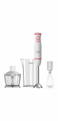 Set tyčového mixéru Solac, BA5614, Mixo 1000 Chef, 2 rychlosti, 2 čepele z nerezové oceli, tyč z nerezové oceli, funkce turbo, sada příslušenství, 1000 W