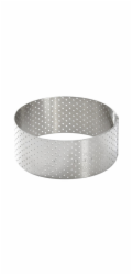 Pečící rám de Buyer, 3098.00, kruhový, perforovaný, děrovaný, průměr 8,5 cm, výška 3,5 cm, rovná hrana