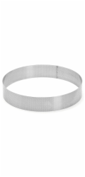 Kuhový rám na pečení de Buyer, 3097.09, perforovaný, průměr 24 cm, nerezová ocel, výška 4,5 cm