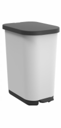 ROTHO Ribo White - odpadkový koš s pedálem – 35l