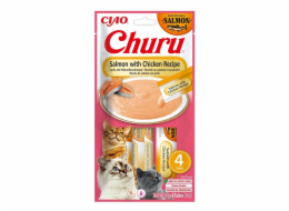 INABA Churu Salmon with chicken recipe - pamlsek pro kočky - 4x14g
