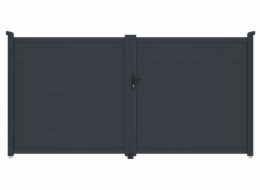 Brána G21 Orlando 350x173 cm dvoukřídlá, antracitová