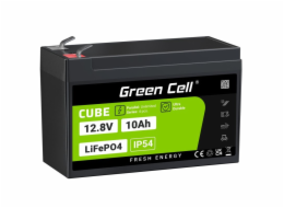 Green Cell CUBE LiFePO4 akumulátor 10Ah 12,8V 128Wh lithium železofosfát pro napájení a nouzové osvětlení, centrální jednotky