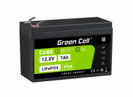 Green Cell CUBE LiFePO4 akumulátor 7Ah 12,8V 89,6Wh lithium-železo-fosfát pro UPS nepřerušitelné napájecí zdroje, monitoring
