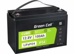 Green Cell CUBE LiFePO4 100Ah 12.8V 1280Wh Lithium Iron Phosphate Battery for Photovoltaics, Caravans, Boats
