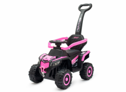 Dětské elektrické odrážedlo Baby Mix Ruggy s vodící tyčí baby pink