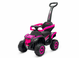 Dětské elektrické odrážedlo Baby Mix Ruggy s vodící tyčí růžové