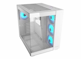 COUGAR PC skříň FV150 RGB White Mid tower Dual-Chamber ATX glass, 4x 120mm ARGB fans