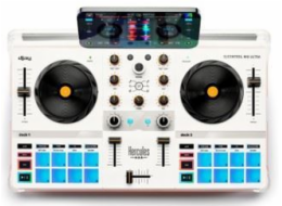Hercules mixážní pult DJControl Mix Ultra, Bluetooth, vestavěná baterie, bílá (4780942)