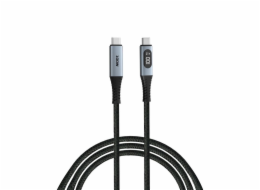 Verbatim kabel Sync &amp; Charge s displejem USB-C to USB-C 100W 120 cm černý