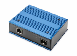 DIGITUS Průmyslový gigabitový ethernetový mediální konvertor, SFP SFP otevřený slot, bez SFP modulu