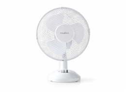 NEDIS stolní ventilátor/ průměr 30 cm/ výkon 35 W/ 3 rychlosti/ funkce oscilace/ kabel 1,5 m/ bílý