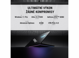 ASUS ROG Strix SCAR 18-Ultra 9 Processor 275HX/32GB/2TB SSD/RTX 5080 16GB/18"/2,5K/miniLED/240Hz/2y PUR/Win 11 Pro/černá