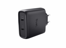 TRUST MAXO 65W 2P USB-C GAN CHARGER BLK