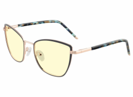 GUNNAR kancelářske/herní brýle  ERIKA INDIGO/GOLD jantarová skla BLF 65 GUNNAR focus