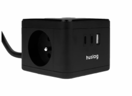 Prodlužovací kabel HUSLOG Smart Black 1,4m